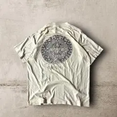 USA古着CANCUNアステカカレンダープリントTシャツDANELIシングルXL