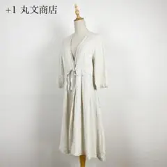 丸文商店 リネン 前開き 羽織り カーディガン