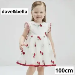 dave&bella☆デイブベラ☆さくらんぼキャットワンピース☆100cm