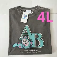 新品エンジェルブルーTシャツ(ピグメント・パウダー加工)　4L アベイル