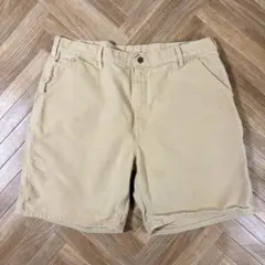 W38 カーハート ペインターショーツ ハーフパンツ ベージュ ショートパンツ