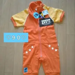 送込♡定価2940円☆９０♡オレンジ♡DREAM　BABYS♡半袖ロンパース