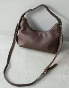 Lumier　2WAYステッチレザーBAG /ブラウン