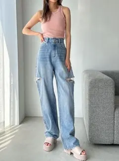 GRLグレイル サイドカットデニムパンツXS