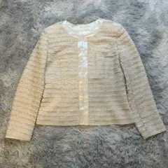ボンシリエ BON CILIE レディース ノーカラージャケット M ベージュ