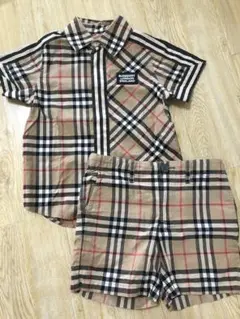 Burberry チェック柄 シャツとショートパンツ セット