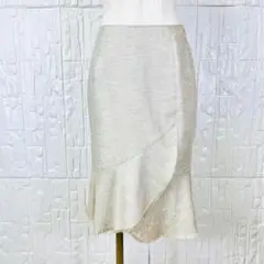 【美品】plein de vie ベージュスカート 大人フェミニン✨【106】