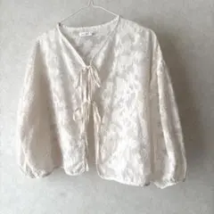 Lax Dan Tii レースボレロ 七分袖