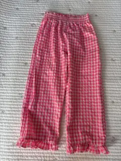 双子可♡ZARAキッズ♡ピンクチェックパンツ