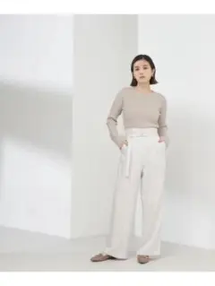 NATURAL BEAUTY BASIC タックワイドパンツ