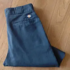 Dickies 874NY/ワークパンツ/チノ/ネイビー/古着/W32L32