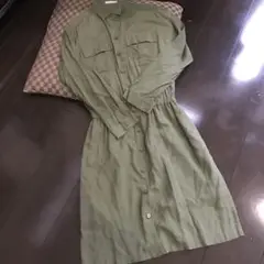オペークドット　シャツワンピース