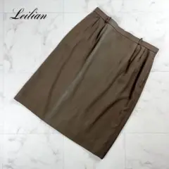 美品 Leilian タイトスカート ブラウン サイズ13*MC1200