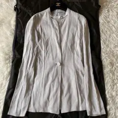 【美品✨】エンポリオアルマーニ ノーカラージャケット ネックボタン 40