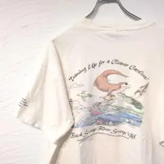 90年代　シングルステッチ　　ユニーク　海のボランティア　Tシャツ　ヘインズ