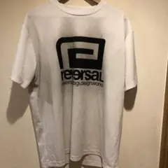 reversal リバーサル　サラサラロゴプリント Tシャツ ホワイト汚れ有り