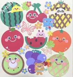 クラフトパンチ ミニクラフト ハンドメイド ミニ壁面 くだものどうぶつNo20