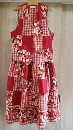 お値下げ ピンクハウス 花柄 スカート ベスト