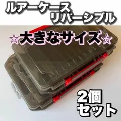 ルアーケースリバーシブル 黒x2　ブラック　タックル ボックス 両面