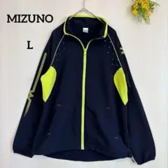 【ミズノ】MIZUNO ナイロンジャケット ジャンパー 黒 L