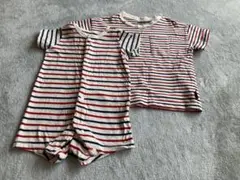ボーダーロンパースTシャツお揃い