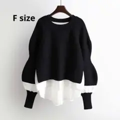 ゆったり❣️ プルオーバー セーター　多用途なニットウェア　Fsize