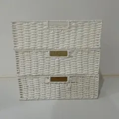 ニトリ　Nボックス対応　ホワイト　バスケット　収納　ハーフ