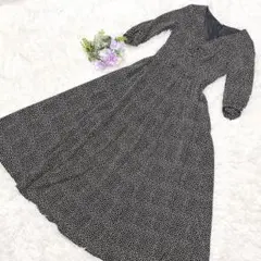 美品The Virgnia ザヴァージニア　ワンピース　ドットフレアミモレ丈36