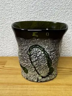 骨董　工芸ガラス　現代の名工　稲嶺盛吉　３色土紋　四角　向付　小鉢　ラスト１客② 骨董 工芸ガラス 現代の名工 稲嶺盛吉 3色土紋 四角 向付 小鉢