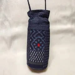 久留米絣のボトルカバー Q