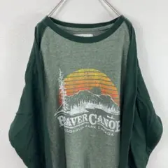 USA古着 beaver canoe ラグラン ロンT