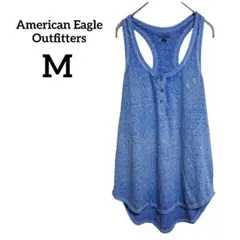American Eagle 【M】 まだら模様タンクトップ 青 ジム ヨガ