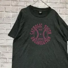 USA製90sヴィンテージTシャツ！シングルステッチ　グレー半袖古着　XL 28