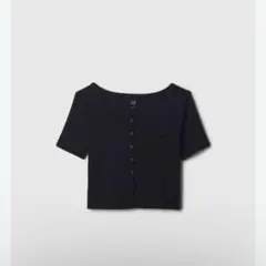 GAP リブクロップドTシャツ　黒