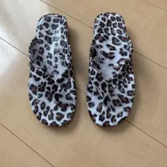 PEARL ヒョウ柄 ビーチサンダル日本製