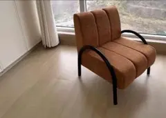 ブラウンファブリックチェア