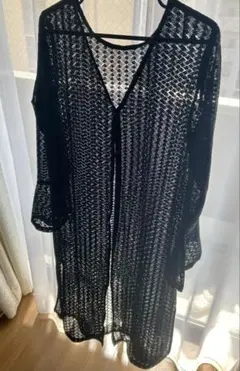 【新品】レース ロングカーディガン キャンディスリープ ネイビー フリーサイズ