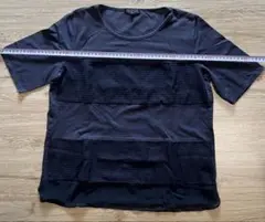 INDIVI ネイビー半袖Tシャツ