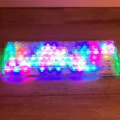 YUNZII X71 クリア メカニカル キーボード ワイヤレス レシーバー付
