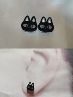黒猫　ピアス