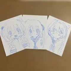 線画3枚