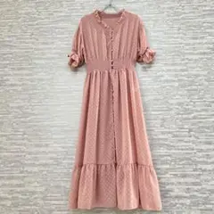 訳ありセール❣️ ナイスクラップ　ピンク✨ドットワンピース　キャミ　レトロ