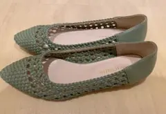 メッシュフラットパンプス