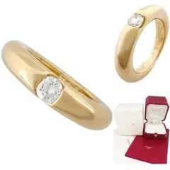 カルティエ リング エリプス ダイヤ 0.25ct K18 YG 50 指輪