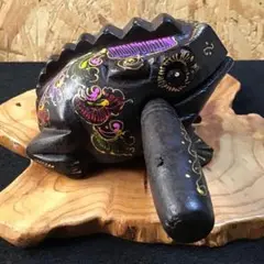 東南アジア / 工芸品 「ギロ」木製・カエル モチーフの楽器