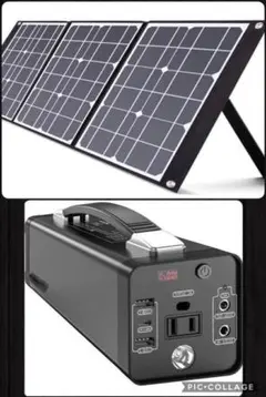 世界基準の安全性能❣48000mAhポータブル電源&ソーラーパネルセット♪❤
