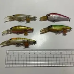 バス釣りシャッド！お買い得5個セット！　ラッキークラフト　ベビーシャッド50F他