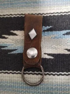 ヴィンテージ　ベルトループ　キーホルダー　USA製　スタッズベルト