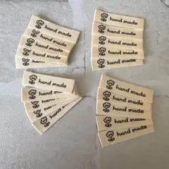 布　タグ　handmade ラベル お花20枚