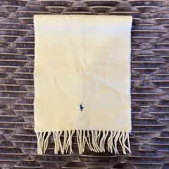 Ralph Lauren ラムウール マフラー クリーム